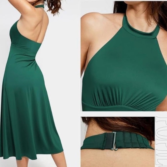 Elegant Green Midi Dress - Picture 3 of 15